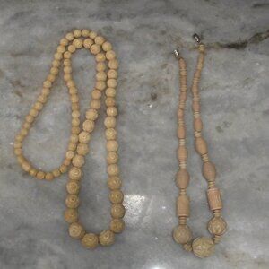 Carved bead necklaces maybe bone?